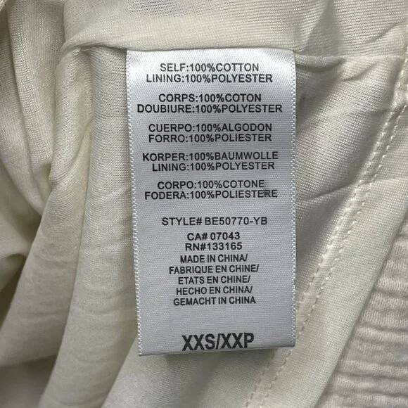 Anthropologie Eri + Ali Boho Pheasant Dress XXS Cream - Picture 3 of 6